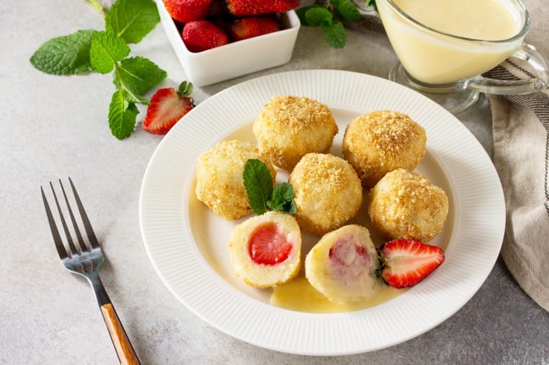 Erdbeerknödel