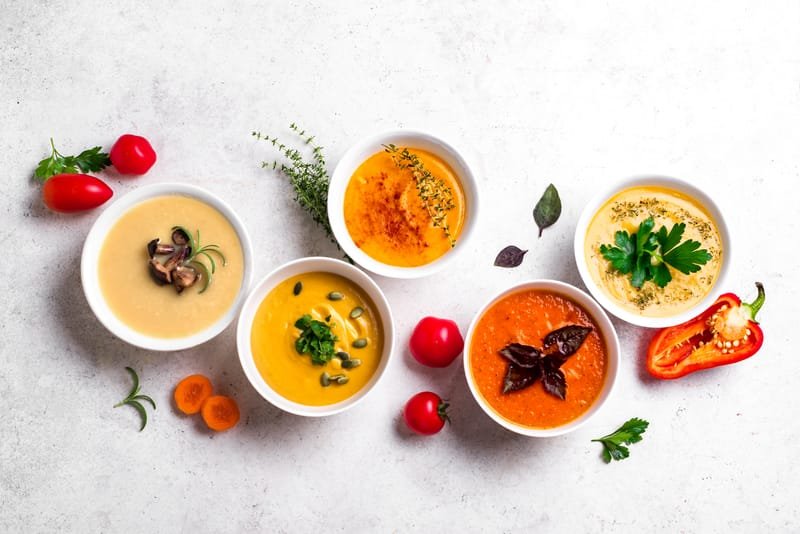 Frisch gekochte Suppe